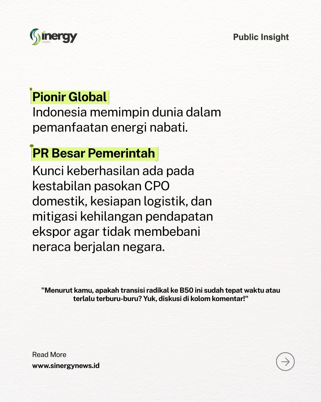 B50: Era Baru Bahan Bakar Nabati Indonesia - Slide 5