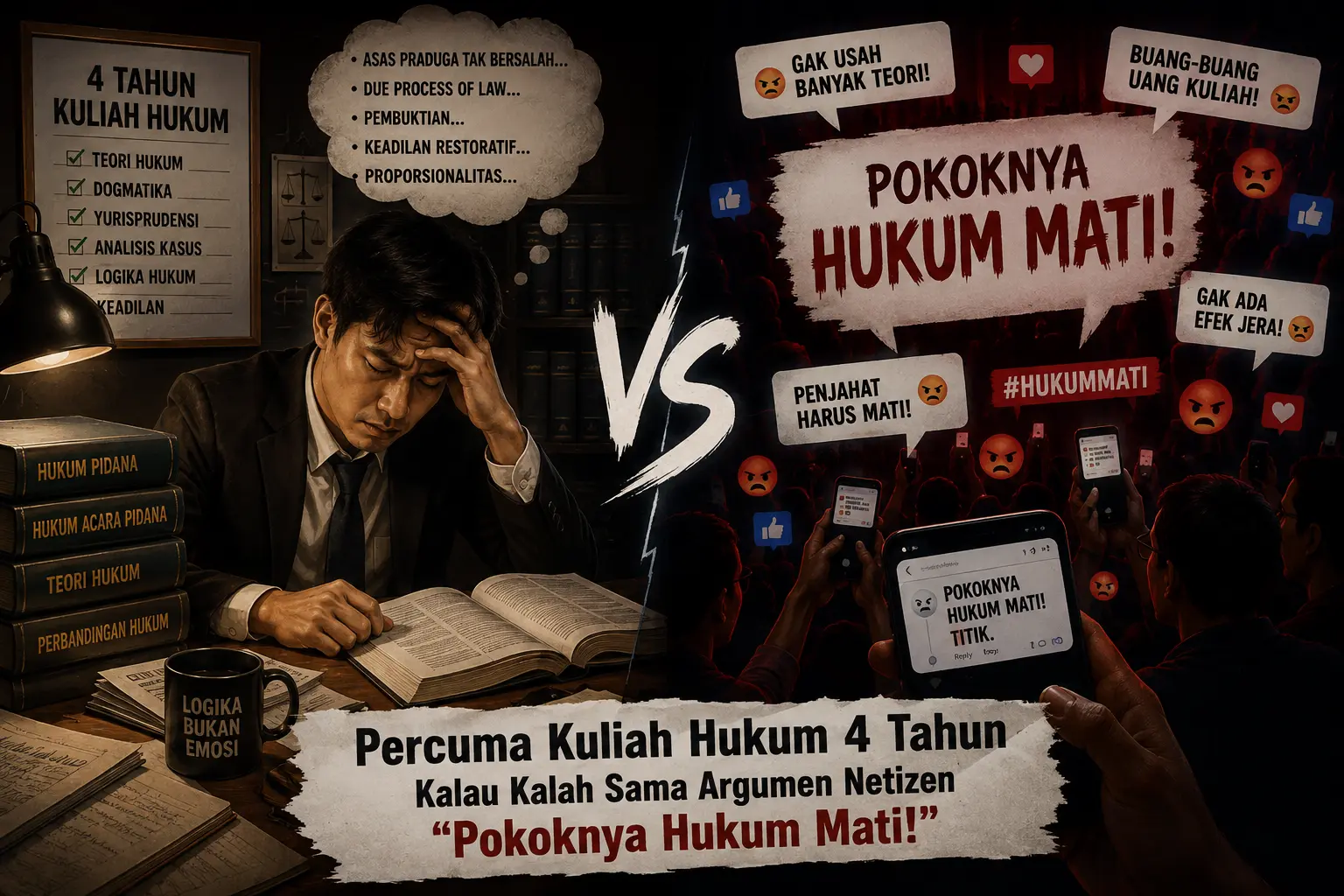 Percuma Kuliah Hukum 4 Tahun Kalau Kalah Sama Argumen Netizen "Pokoknya Hukum Mati!"