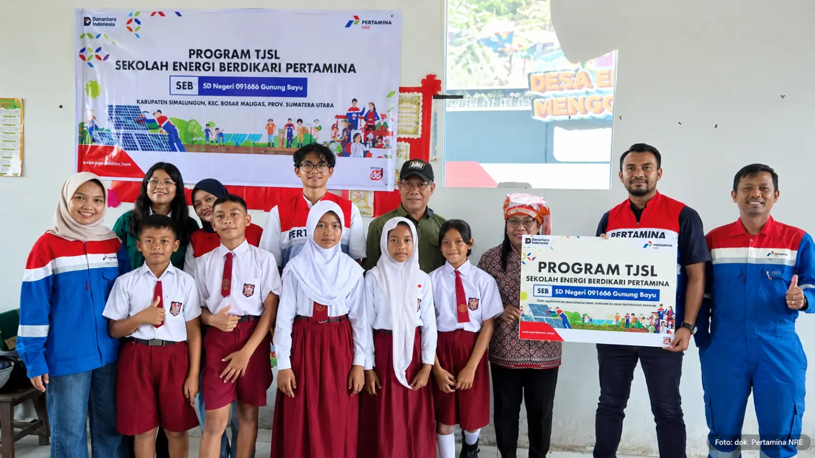 Pertamina NRE Pasang PLTS dan Sumur Bor untuk Dukung Kebutuhan SD di Simalungun