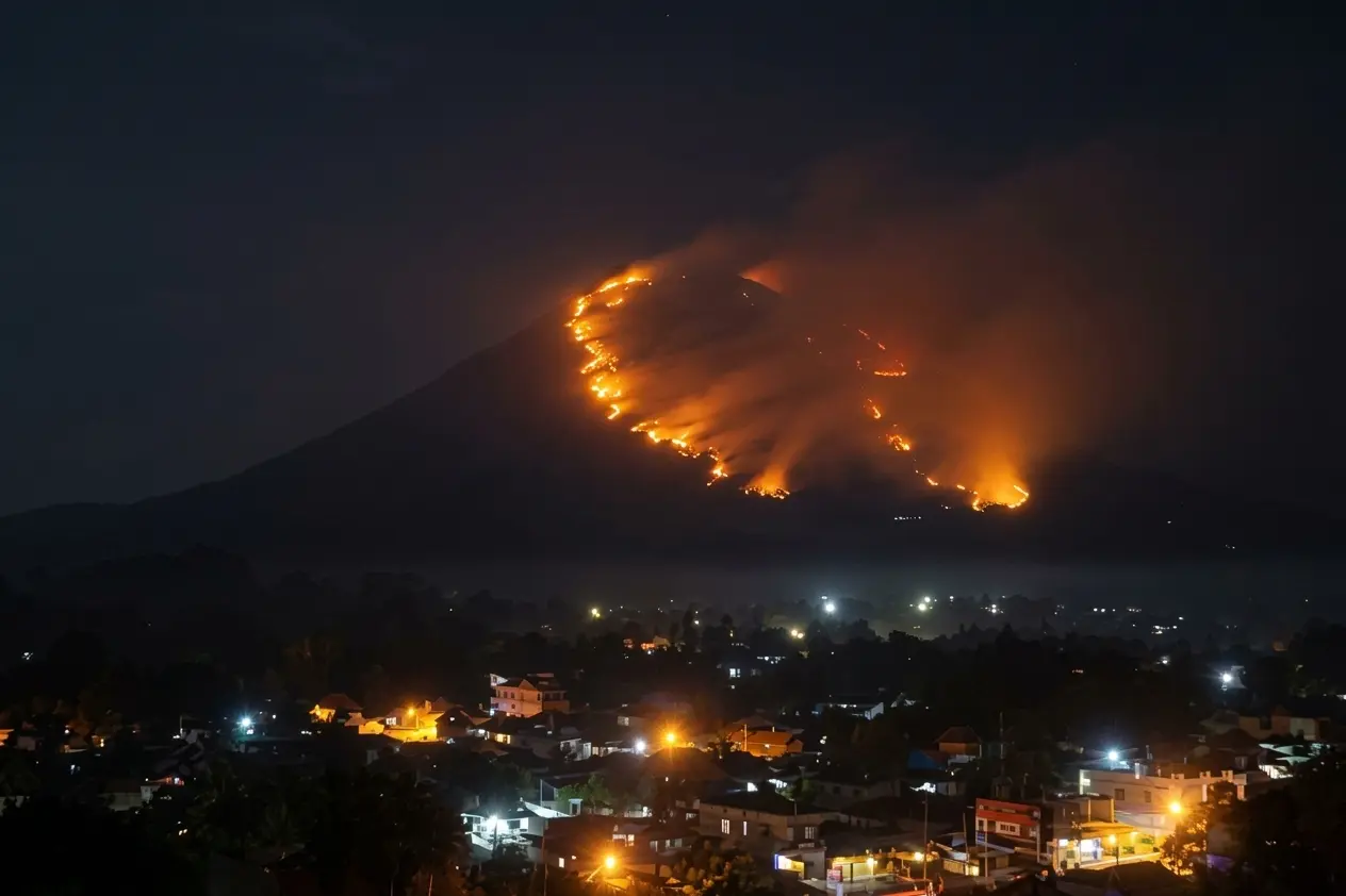 Lebih dari 100 Hektare Kawasan Cagar Alam Gunung Lokon Terbakar